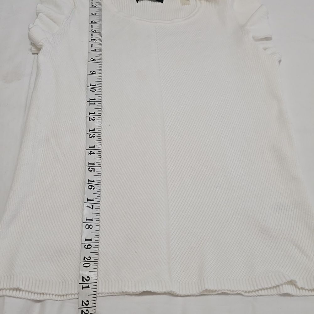 Tahari Ribbed Knit Top S‎ - Picture 4 of 6